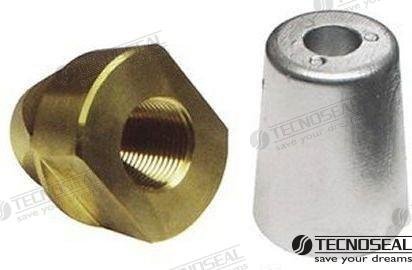 ANODO CONICO CUADRADO ZINC Ø 68