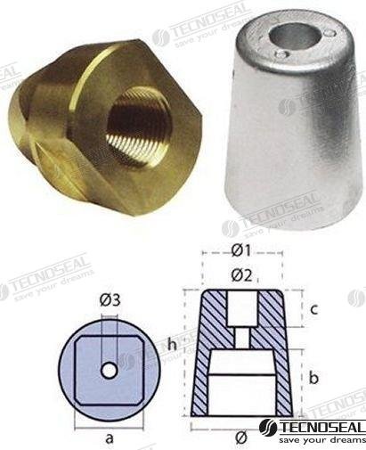 ANODO CONICO CUADRADO Tecnoseal TEN00415Q