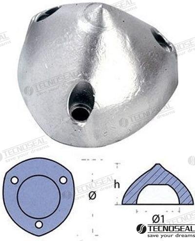 ANODO OGIVE MAX ZINC 100 MM Tecnoseal TEN00486-1