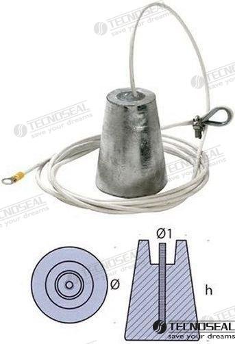 ANODO ZINC PARA COLGAR DIAMETRO 80MM Tecnoseal TEN00630