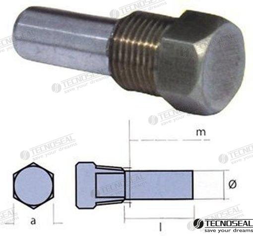 ANODO BARRA ZF ZINC Ø12MM  TEN06003T