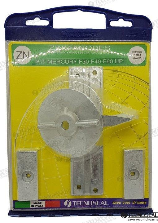 KIT ANODOS ZINC MERCURY F30-F40-F60 TENKITF30-F40-F60