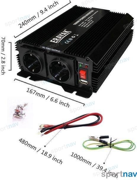 CONVERTIDOR 12V ONDA MODIFICADA 1000W WEN8099